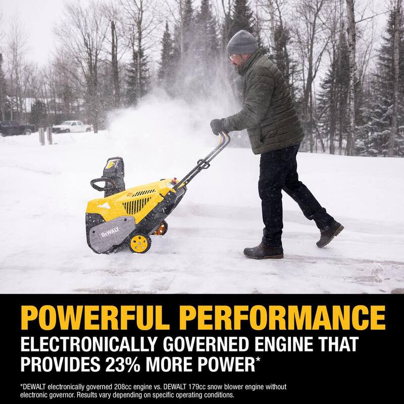 DEWALT 21 in. 208 cc E-Gov Electric Start Gas Single-Stage Snow Blower - 31PM2V6HA38