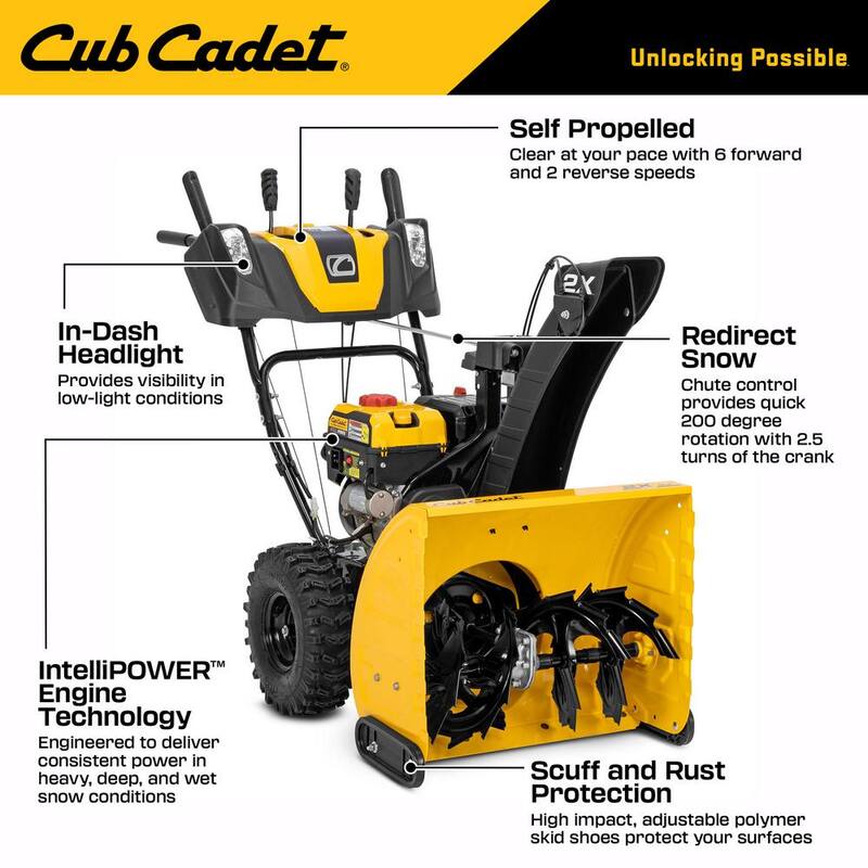 Cub Cadet 2X 24 in. 243cc IntelliPower Two-Stage Electric Start Gas Snow Blower - 2X 24 IP