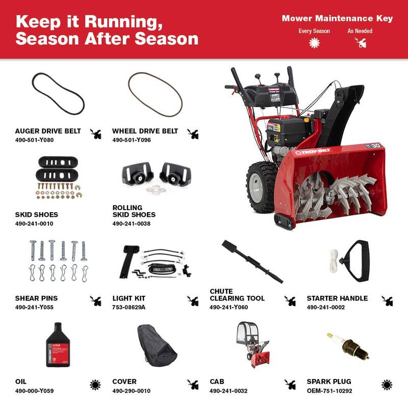 Troy-Bilt Storm 30 in. 357cc Two-Stage Electric Start Gas Snow Blower with Power Steering and Heated Grips - Storm 3090