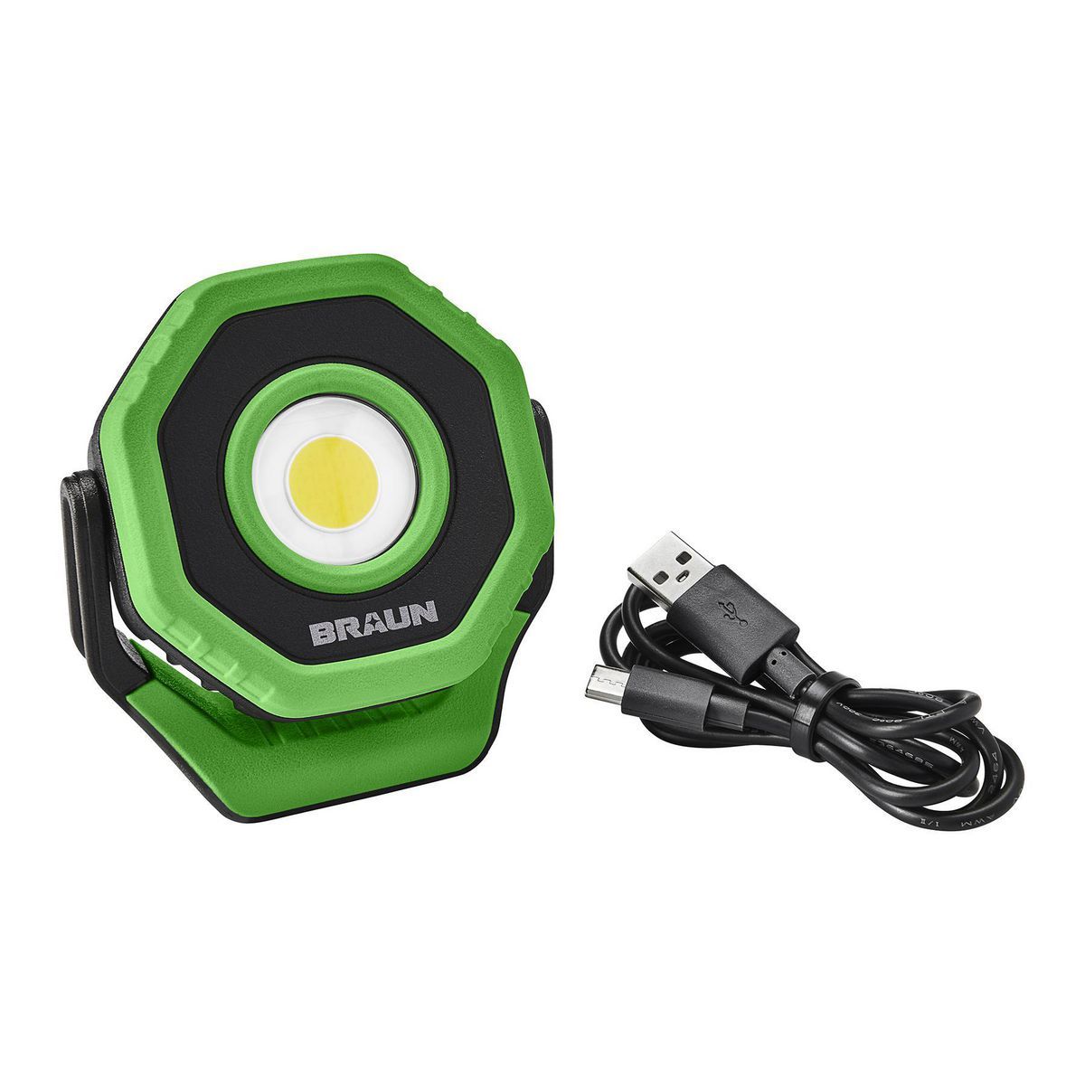 Foco de inundación LED magnético ultra compacto recargable Braun de 750 lúmenes, verde - 59226.