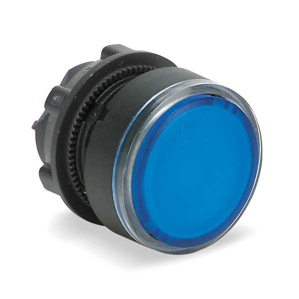 Operador de botón pulsador iluminado Schneider Electric, 22 mm, Azul - ZB5AH063