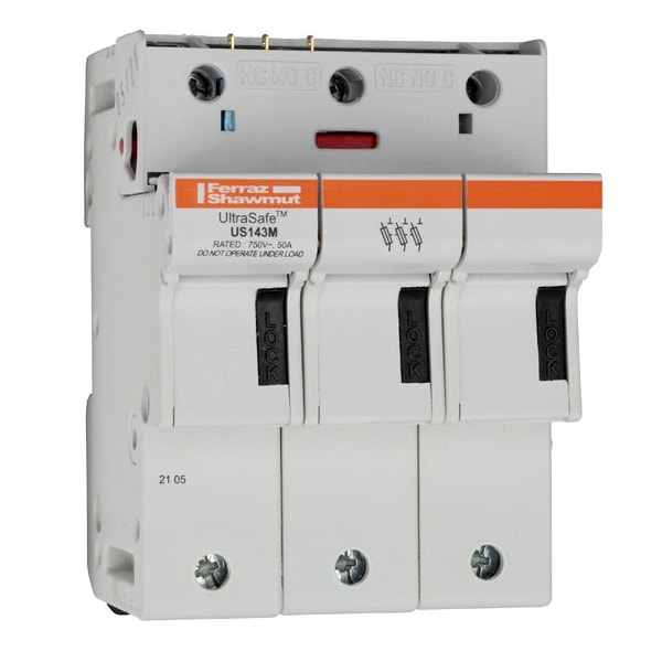 Mersen Fuse Holder, 3 Poles, 800V AC/1000V DC Volt Rating - Q331145