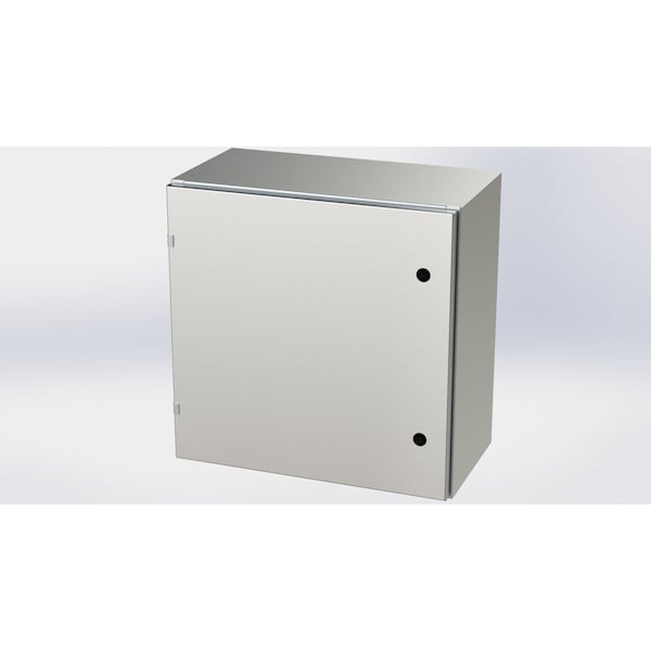 Saginaw Control & Engineering 316 Stainless Steel Electrical Enclosures, 24 in H, 12 in D, 24 in W, NEMA 3R, 4, 4X, 12, 13 - SCE-24EL2412SS6LP