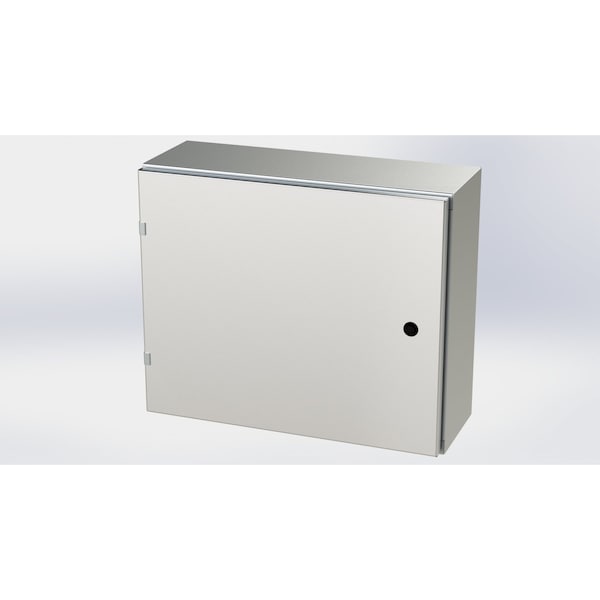 Saginaw Control & Engineering 316 Stainless Steel Electrical Enclosures, 20 in H, 8 in D, 24 in W, NEMA 3R, 4, 4X, 12, 13, Hinged - SCE-20EL2408SS6LP