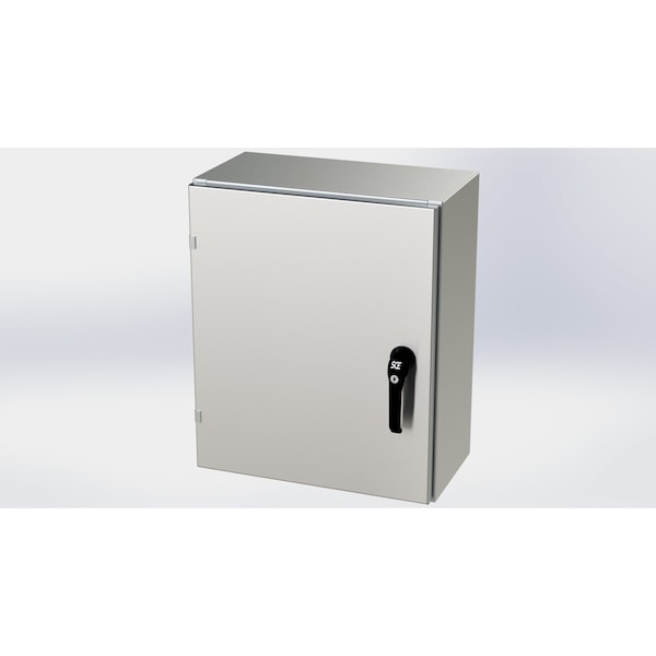 Saginaw Control & Engineering 304 Stainless Steel Electrical Enclosures, 24 in H, 10 in D, 20 in W, NEMA 3R, 4, 4X, 12, 13 - SCE-24EL2010SSLPPL