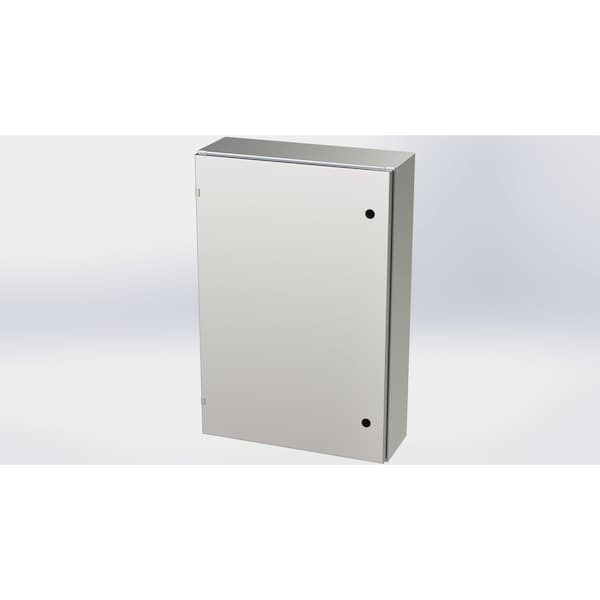 Saginaw Control & Engineering 304 Stainless Steel Electrical Enclosures, 36 in H, 8 in D, 24 in W, NEMA 3R, 4, 4X, 12, 13, Hinged - SCE-36EL2408SSLP