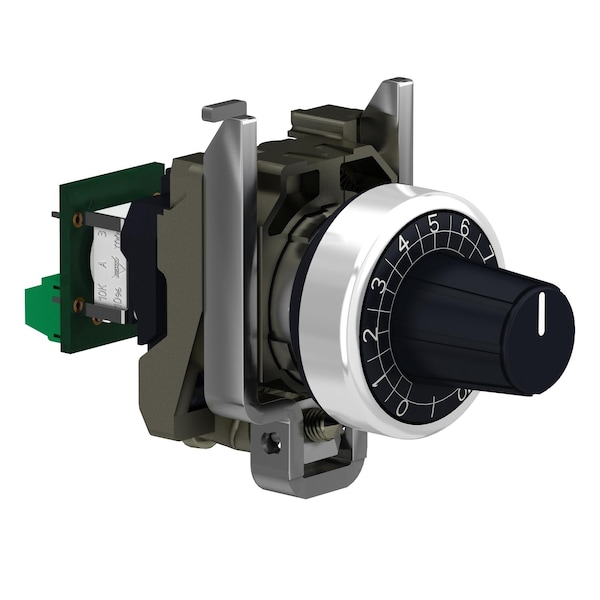 Schneider Electric Potenciómetro completo, Harmony XB4, metal, 22mm, 1K - XB4BD912R1K