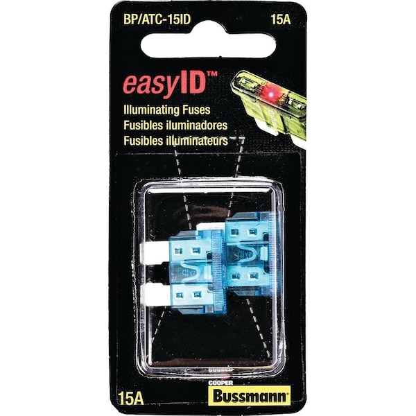 Eaton Bussmann Automotive Fuse, Blade Fuse, 32 VDC, 15 A, 1 kA Interrupt - BP/ATC-15ID