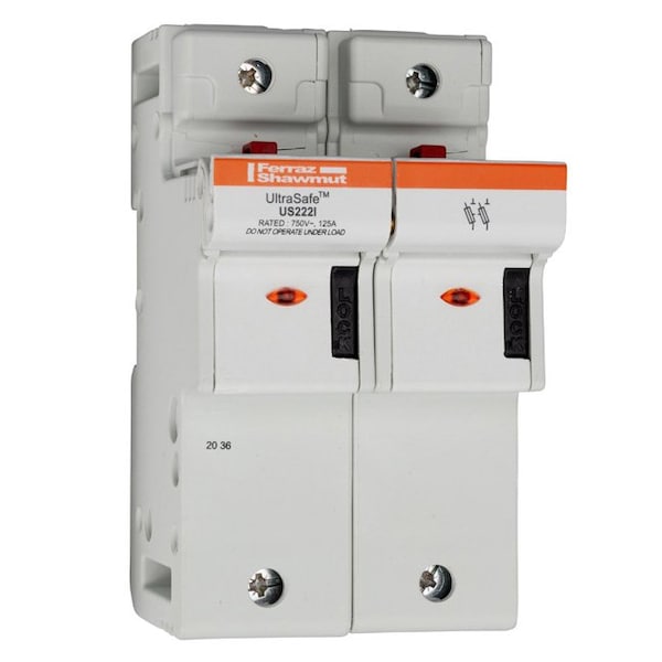 Mersen Fuse Holder, 2 Poles, 800V AC/1000V DC Volt Rating - L331164