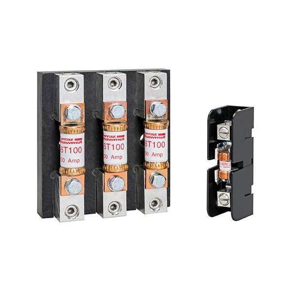 Mersen Open Fuse Block, T UL Class, 2 Poles, 300V AC/DC Volt Rating - 30327T