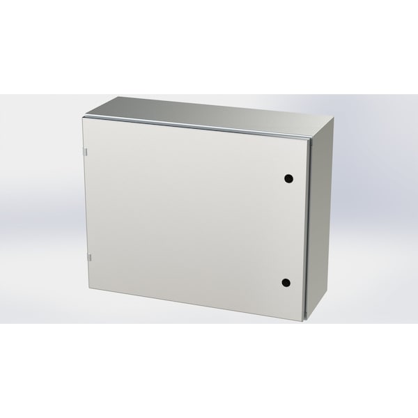 Saginaw Control & Engineering 304 Stainless Steel Electrical Enclosures, 24 in H, 10 in D, 30 in W, NEMA 3R, 4, 4X, 12, 13 - SCE-24EL3010SSLP