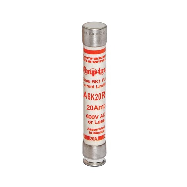 Mersen UL Class Fuse, RK1 Class, A6K-R Series, Fast-Acting, 20A, 600V AC - A6K20R