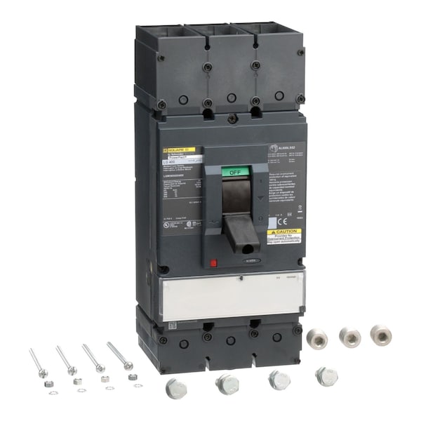 Square D Molded Case Circuit Breaker, LGL Series, 400A, 3 Pole, 600V AC, 65kA at 240V AC - LGM36000S40X