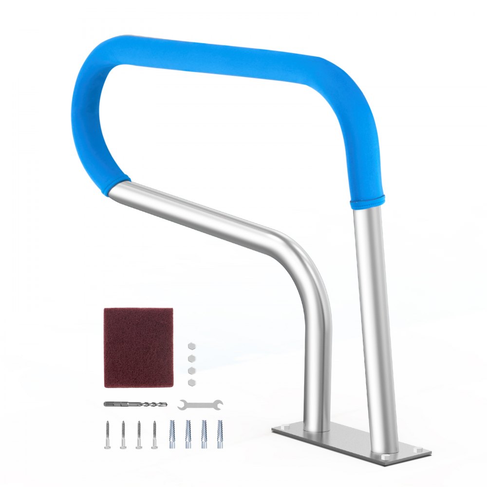 Pool Handrail 32 x 23 inch Stainless Steel with Base Plate for Spas - BXGYCFSDDB32ODJT3V0