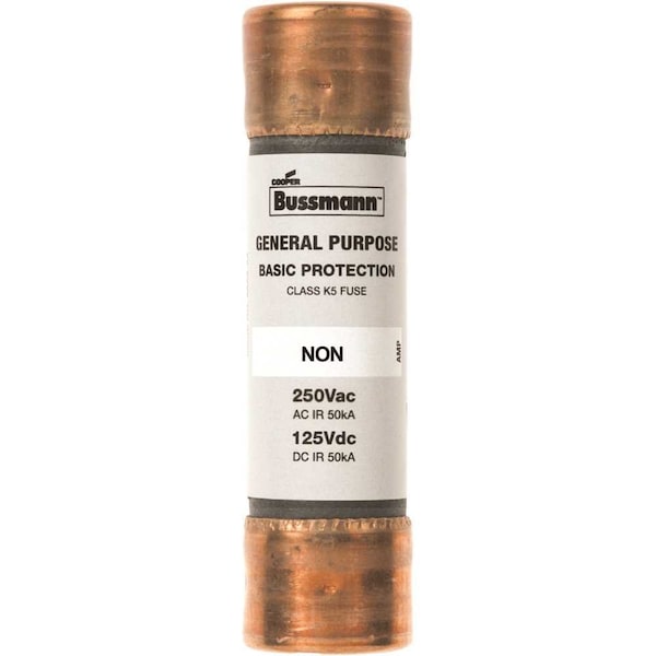 Eaton Bussmann Cartridge Fuse, NON Series, 15A, Time-Delay, 250V AC, Cylindrical - BP/NON-15