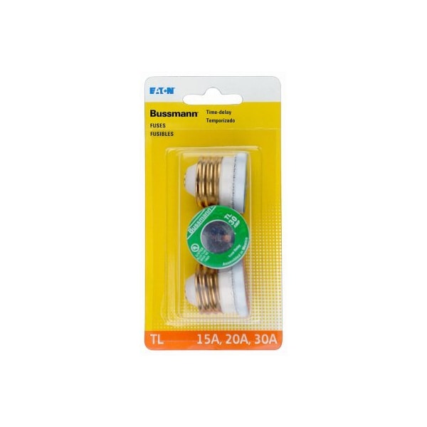 Eaton Bussmann Plug Fuse Kit, TL Series, Time-Delay, 15A, 20A, 30A, 125V AC, Indicating, 10kA at 125V AC - BP/TL-A