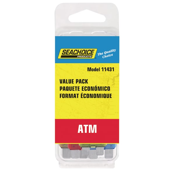 Seachoice Automotive Fuse Kits, ATM Series, 5A to 30A, Not Rated - 11431