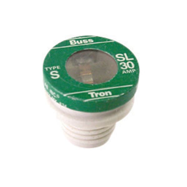 Eaton Bussmann Plug Fuse, SL Series, Time-Delay, 30A, 125V AC, Indicating, 10kA at 125V AC - SL-30PK4