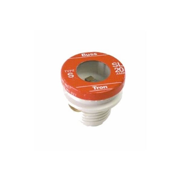 Eaton Bussmann Plug Fuse, SL Series, Time-Delay, 20A, 125V AC, Indicating, 10kA at 125V AC - BP/SL-20