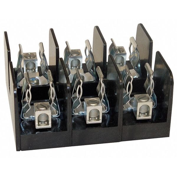 Mersen Open Fuse Block, T UL Class, 3 Poles, 31 to 60A Amp Range, 600V AC/DC Volt Rating - 60608T