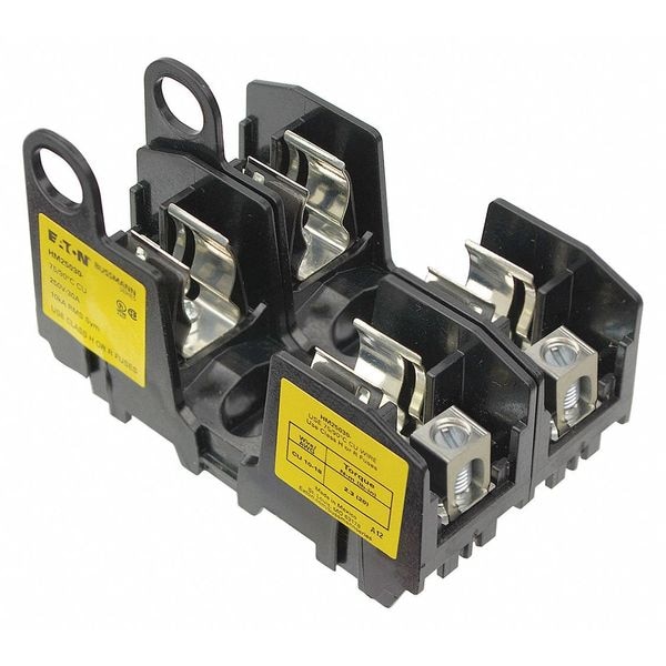 Eaton Bussmann Open Fuse Block, H; K5 UL Class, 2 Poles, 0 to 30A Amp Range, 250V AC/DC Volt Rating - HM25030-2CR