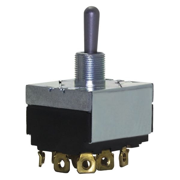 Interruptor de palanca Eaton, 3PDT, 9 conexiones, Encendido/Apagado, 3/4 hp, 10A @ 250V AC, 15A @ 125V AC - 7702K2