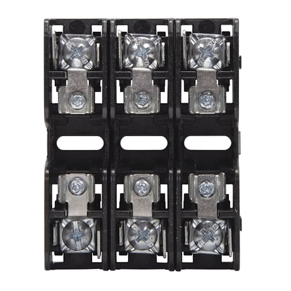Eaton Bussmann Open Fuse Block, 3 Poles, 0 to 30A Amp Range, 600V AC/DC Volt Rating - BMM603-3PQ