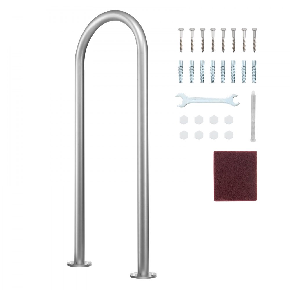 Pool Handrail 36 x 13 inch Aluminum with Base Plate for Indoor/Outdoor - LZYCFSDDB1W3MXYPNV0
