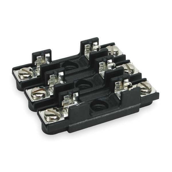 Eaton Bussmann Open Fuse Block, 3 Poles, 0 to 30A Amp Range, 300V AC/DC Volt Rating - S-8301-3-R
