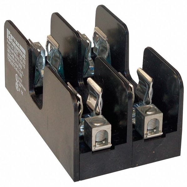 Mersen Open Fuse Block, H; K5 UL Class, 2 Poles, 31 to 60A Amp Range, 250V AC/DC Volt Rating - 20607