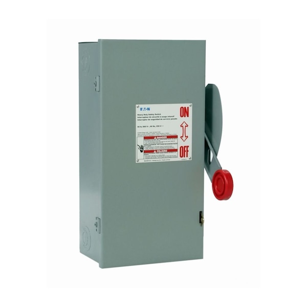 Interruptor de seguridad fusible de servicio pesado Eaton de 3 polos 60 amperes 600 V - DH362NGK
