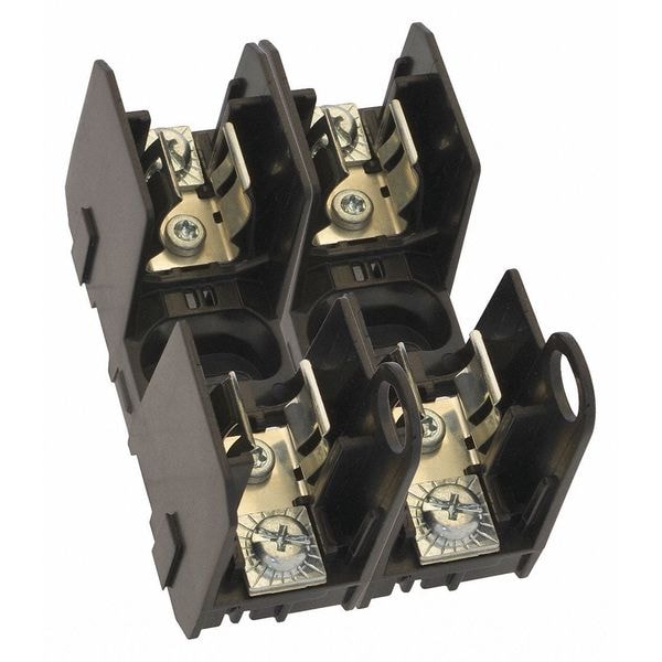 Eaton Bussmann Open Fuse Block, J UL Class, 2 Poles, 0 to 30A Amp Range, 600V AC/DC Volt Rating - JM60030-2SR