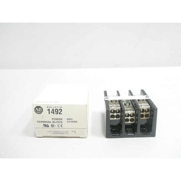 Allen Bradley Open Fuse Block, 3 Poles, 600V AC Volt Rating - 1492-PD3C141