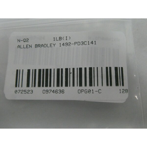 Allen Bradley Open Fuse Block, 3 Poles, 600V AC Volt Rating - 1492-PD3C141