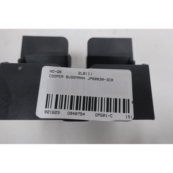 Eaton Bussmann Fuse Holder, 3 Poles, 600V AC/DC Volt Rating - JP60030-3CR