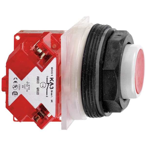 Botón pulsador no iluminado Schneider Electric, 30 mm, 1NC, Rojo - 9001SKR3RH6
