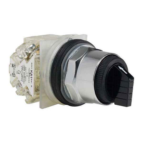 Schneider Electric Interruptor Selector No Iluminado, 30mm, 3 Posiciones, Palanca - 9001KS46BH2