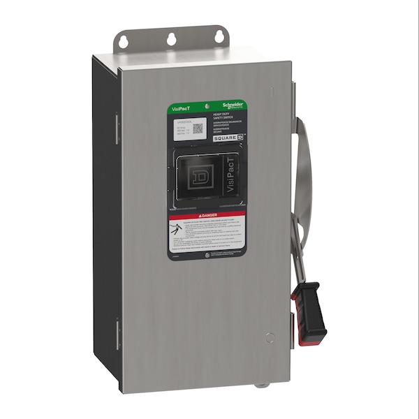 Interruptor de seguridad con fusible Schneider Electric, 600V AC/DC, 3 polos - VH362DSGL