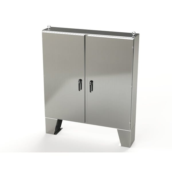 Saginaw Control & Engineering 316 Stainless Steel Electrical Enclosures, 60 in H, 12 in D, 60 in W, NEMA 3R, 4, 4X, 12, 13 - SCE-60EL6012SS6LPPL