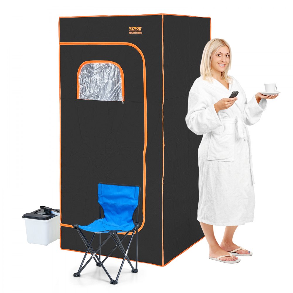 VEVOR Portable Steam Sauna Tent Full Size 1600W Personal Sauna Blanket W/ Chair - ZQBXSSNQCCS1TM5YTV1