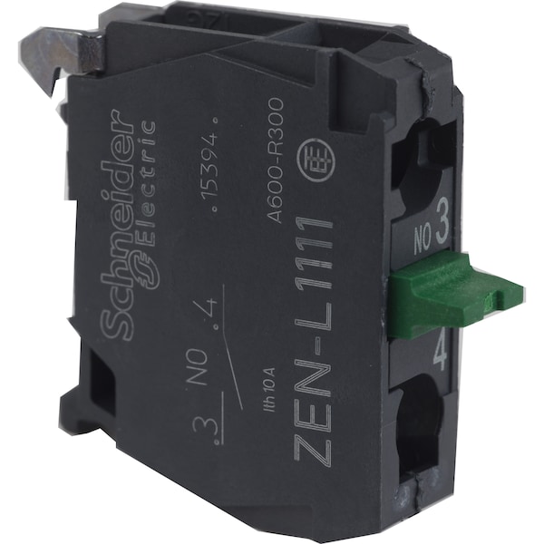Bloque de contacto Schneider Electric, Harmony XAL, XAPS, contacto simple, aleación de plata, montaje trasero, terminal de sujeción por tornillo, 1NA - ZENL1111TQ