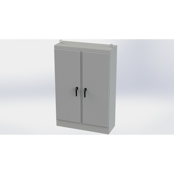 Saginaw Control & Engineering Carbon Steel Electrical Enclosures, 72 in H, 18 in D, 48 in W, NEMA 3R, 4, 12, 13, Hinged - SCE-72EL4818FSD