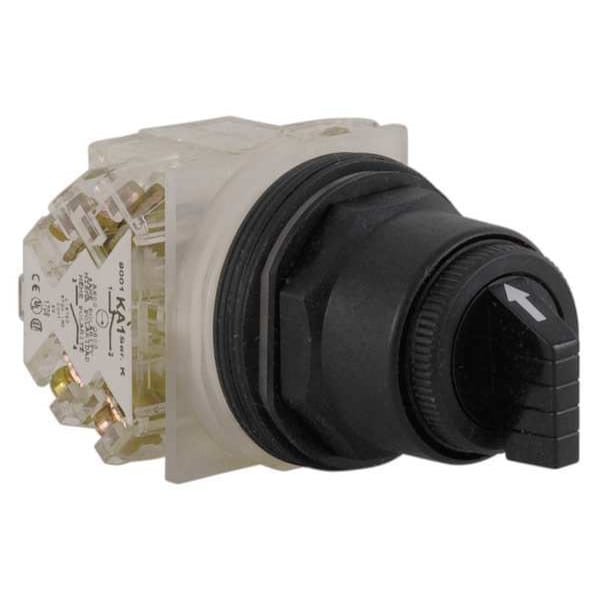 Schneider Electric - Interruptor selectivo sin iluminación, 30mm, 3 posiciones, palanca - 9001SKS42BH2