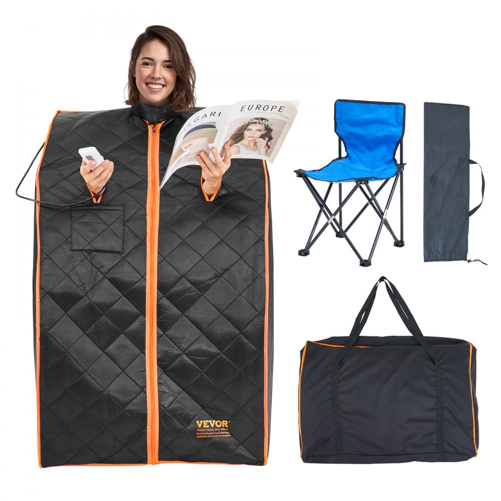 VEVOR Sauna Tent Far Infrared 1050W Personal Home Spa Loss Weight Detox Therapy - YHWBXSSNBSS1ZHS9BV1
