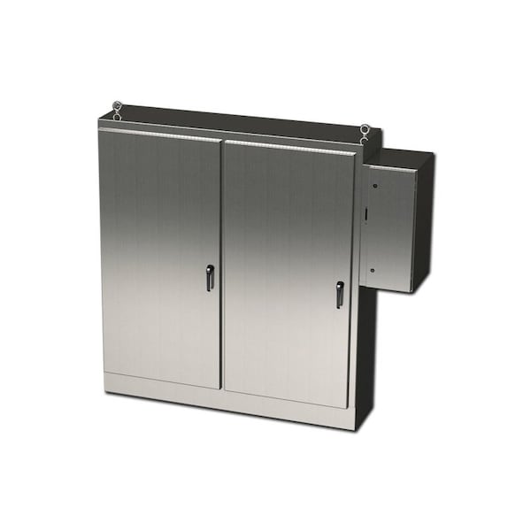 Saginaw Control & Engineering 304 Stainless Steel Electrical Enclosures, 84 in H, 18 in D, 77-3/4 in W, NEMA 3R, 4, 4X, 12, 13 - SCE-84XD7818SS