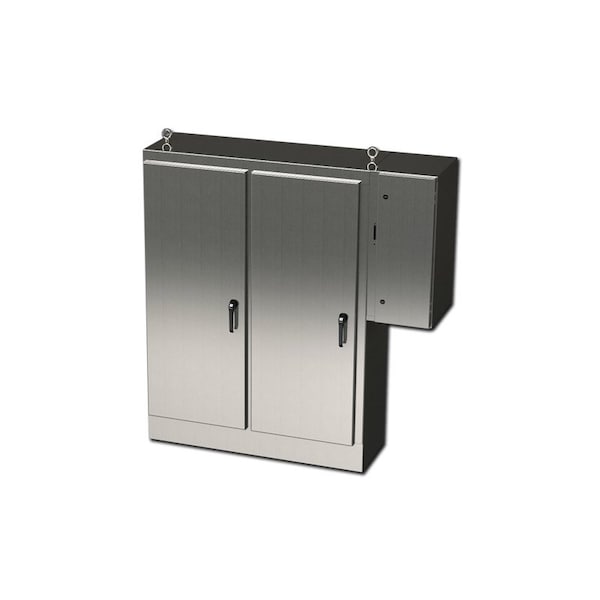 Saginaw Control & Engineering 304 Stainless Steel Electrical Enclosures, 72 in H, 18 in D, 53-3/4 in W, NEMA 3R, 4, 4X, 12, 13 - SCE-72XD5418SS