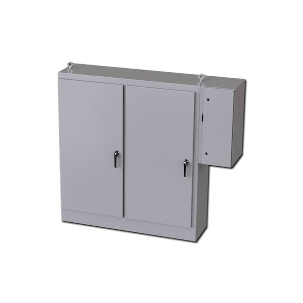 Saginaw Control & Engineering Carbon Steel Electrical Enclosures, 72 in H, 18 in D, 65-3/4 in W, NEMA 3R, 12, 13, Hinged - SCE-72XD6618G