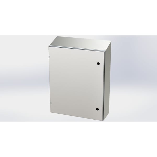 Saginaw Control & Engineering 304 Stainless Steel Electrical Enclosures, 30 in H, 8 in D, 24 in W, NEMA 3R, 4, 4X, 12, 13, Hinged - SCE-30EL2408SSST