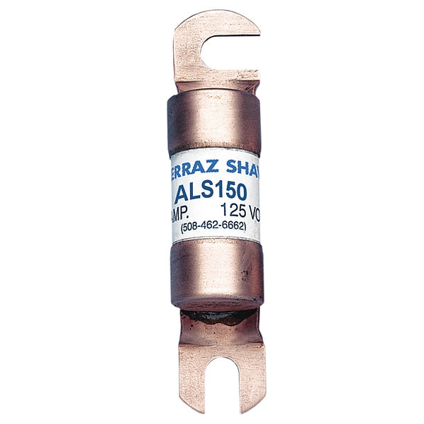 Mersen Limiter Fuse, ALS Series, 150A, Fast-Acting, 125V AC, Bolt-On - ALS150