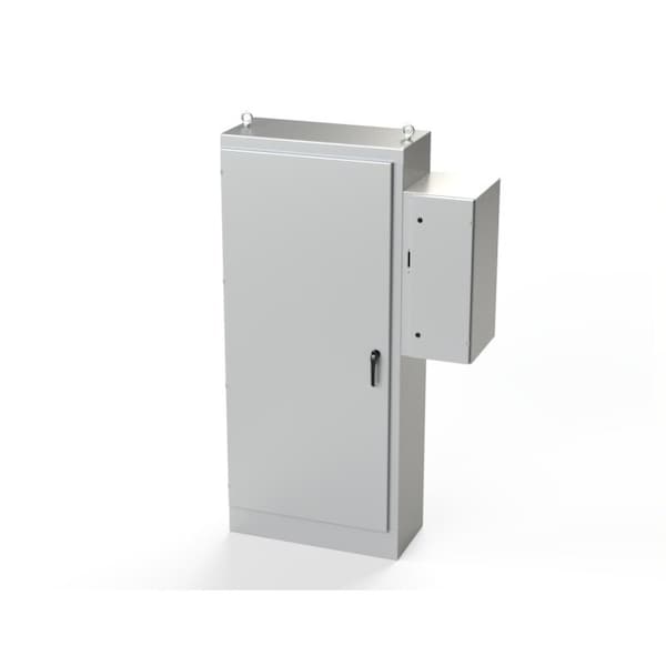 Saginaw Control & Engineering Carbon Steel Electrical Enclosures, 90 in H, 18 in D, 39-1/2 in W, NEMA 3R, 4, 12, 13, Hinged - SCE-90XD4018